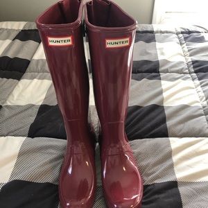 Hunter brand rain boots
